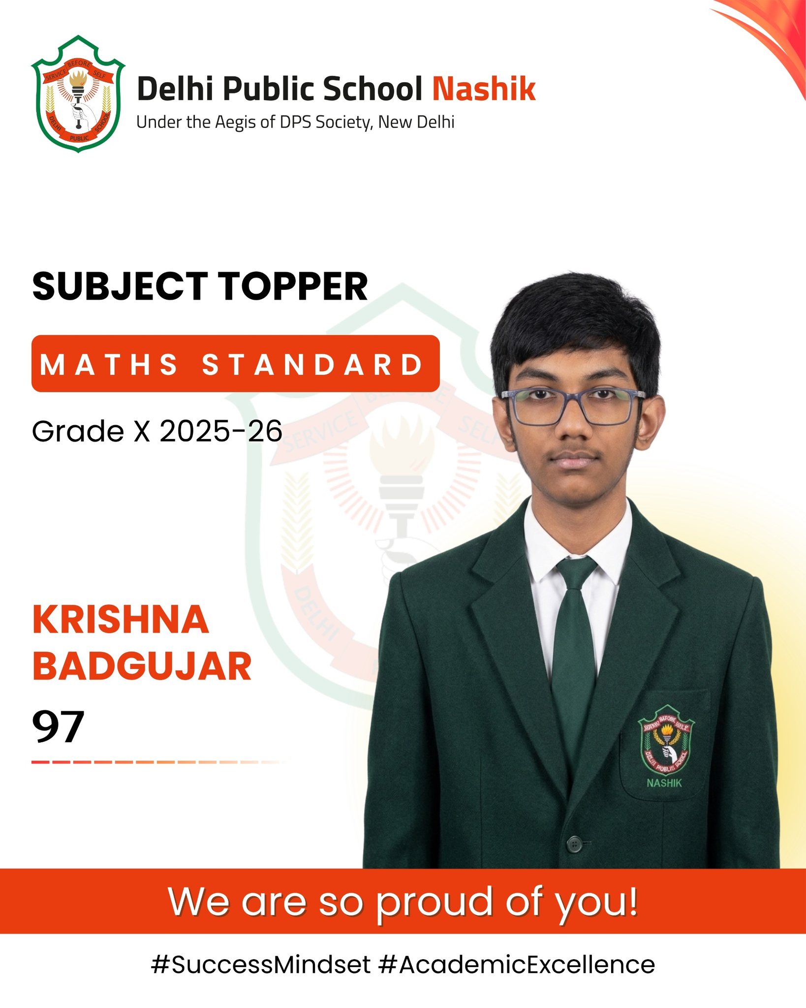 Maths Standard Star Scores 97!