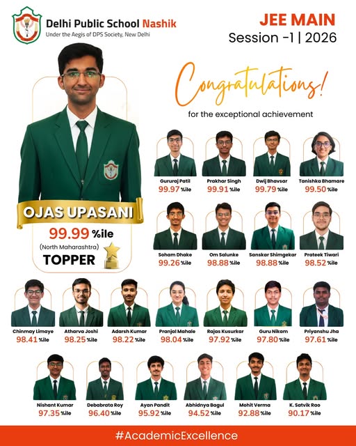 JEE Main 2026 Results | DPS Nashik Students Shine Bright | Proud Achievers