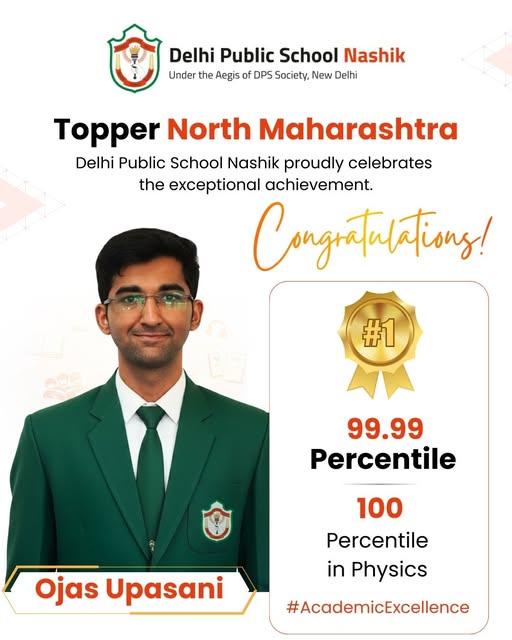 Rank 1 in North Maharashtra! | Ojas Upasani | JEE Main 2026 | DPS Nashik
