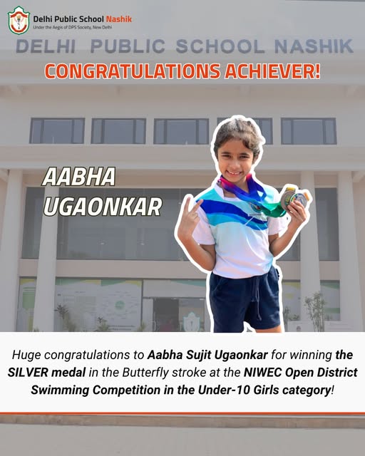 Aabha Sujit Ugaonkar Secures Silver at NIWEC Open District Swimming Competition