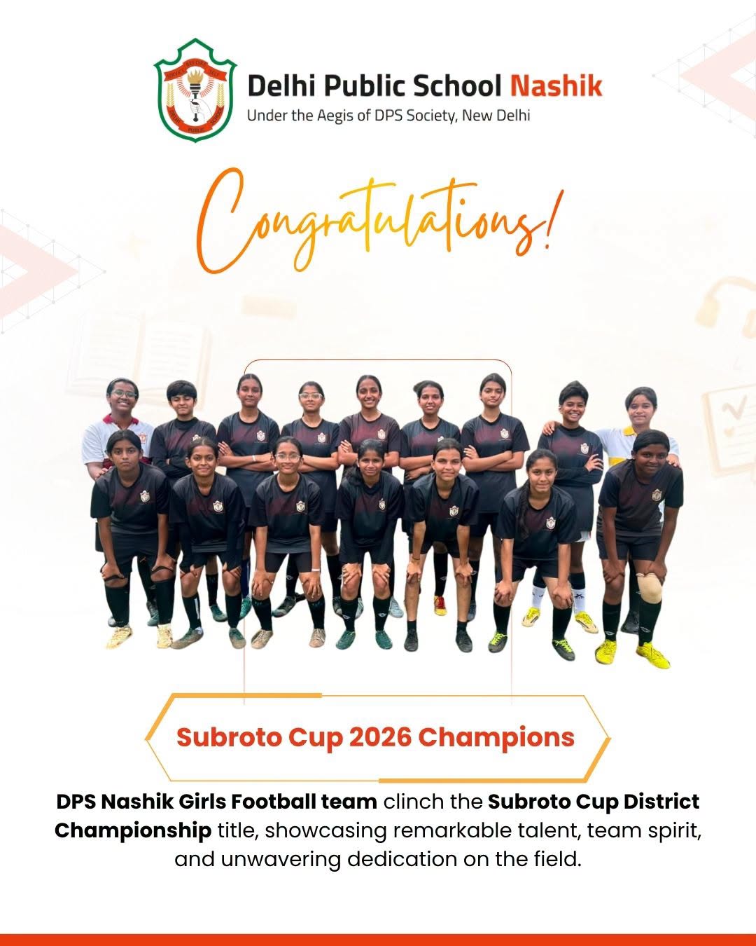 DPS Nashik Girls Football Team