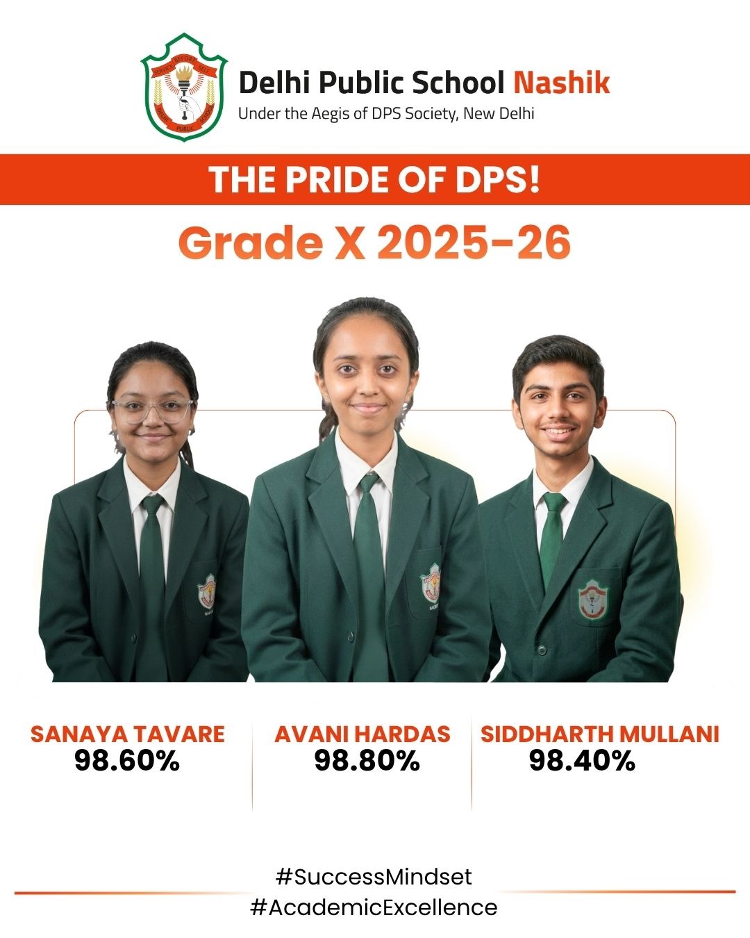 The Pride of DPS Nashik – Outstanding Grade X CBSE Results 2025–26