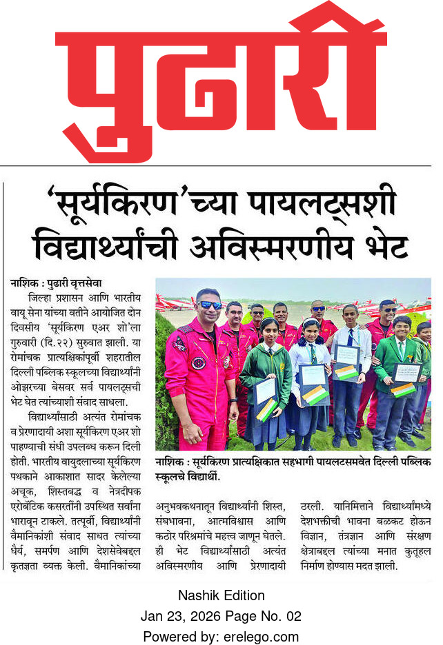 Students’ Memorable Visit to “Suryakiran” Aerobatics Team