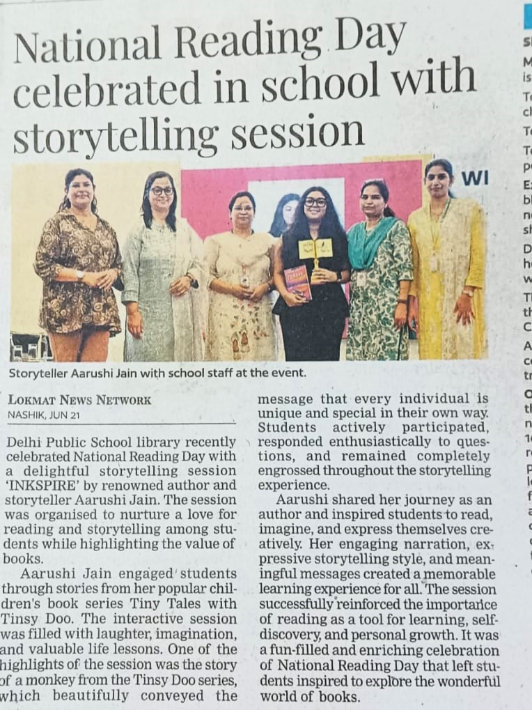 National Reading Day Celebration at DPS Nashik