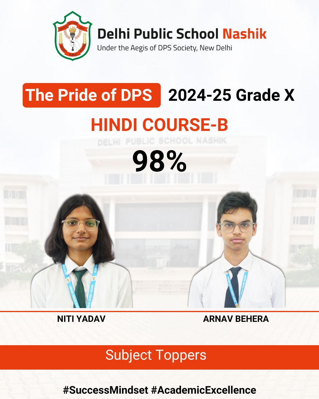 Grade 10 Subject Toppers